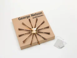 Vitra Horloges>Horloge Spindle Bois foncé