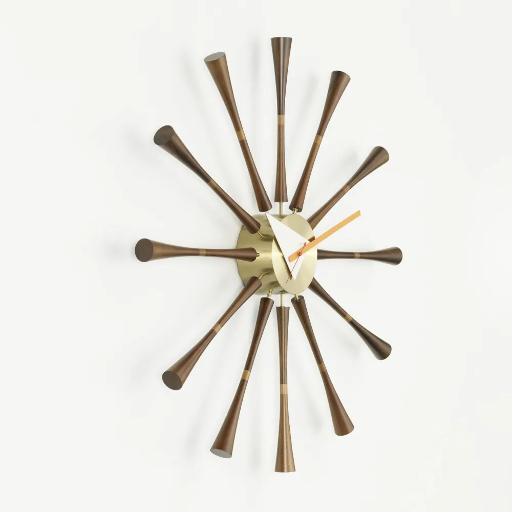 Vitra Horloges>Horloge Spindle Bois foncé