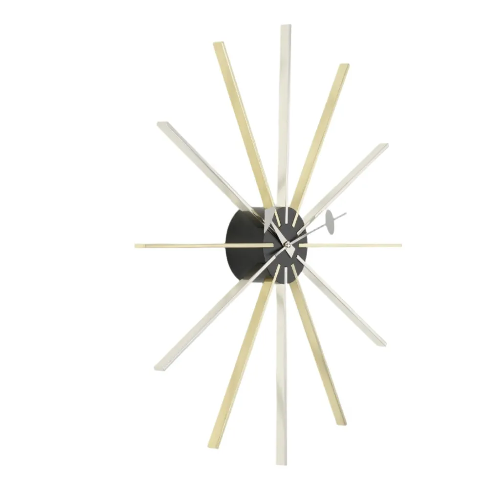 Vitra Horloges>Horloge Star Doré Argent