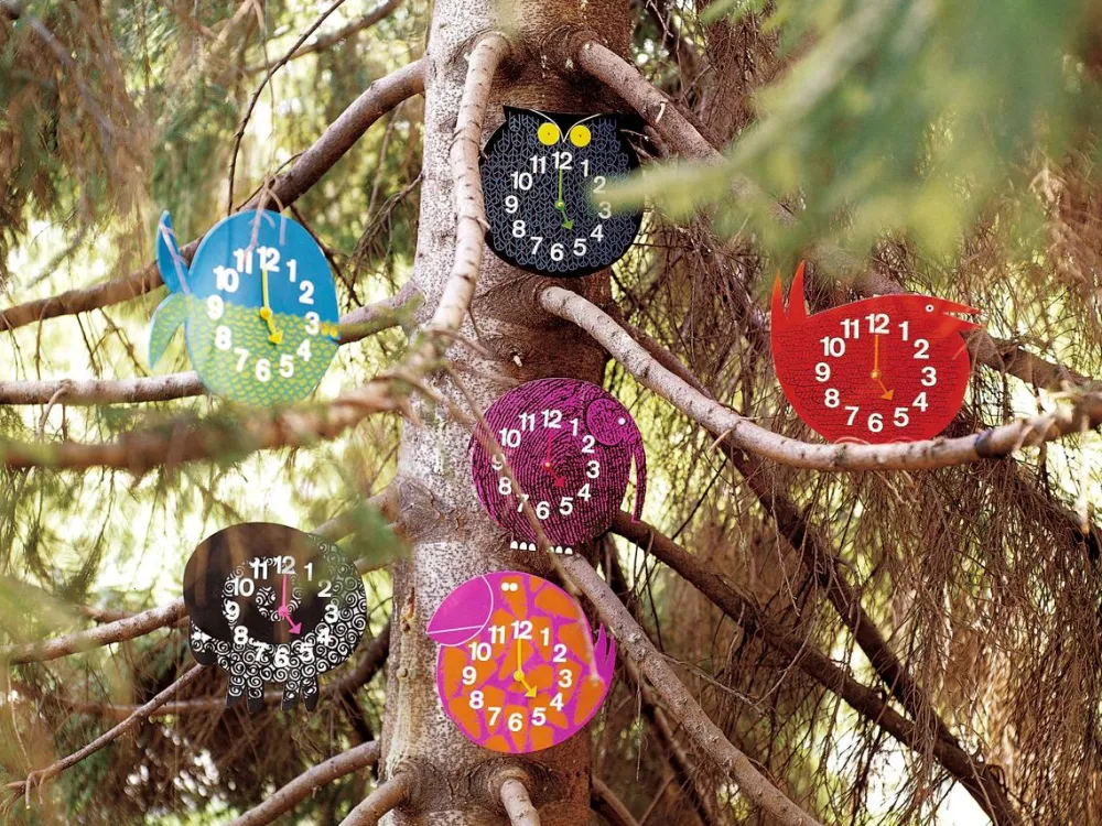 Vitra Enfant|Horloges>Horloge Zoo Timers Fernando Le Poisson Bleu Vert