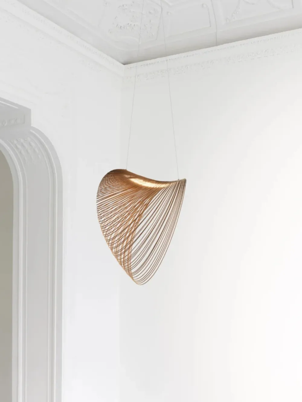 Luceplan Suspensions>Illan Suspensions LED Bois clair Ø80cm