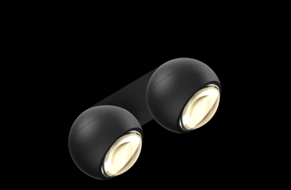 Occhio Spots|Plafonniers>IO Giro Doppio base noire Plafonniers LED
