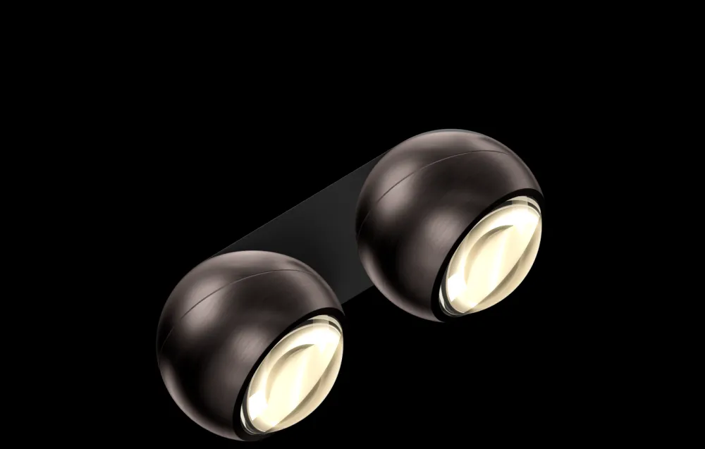 Occhio Spots|Plafonniers>IO Giro Doppio base noire Plafonniers LED