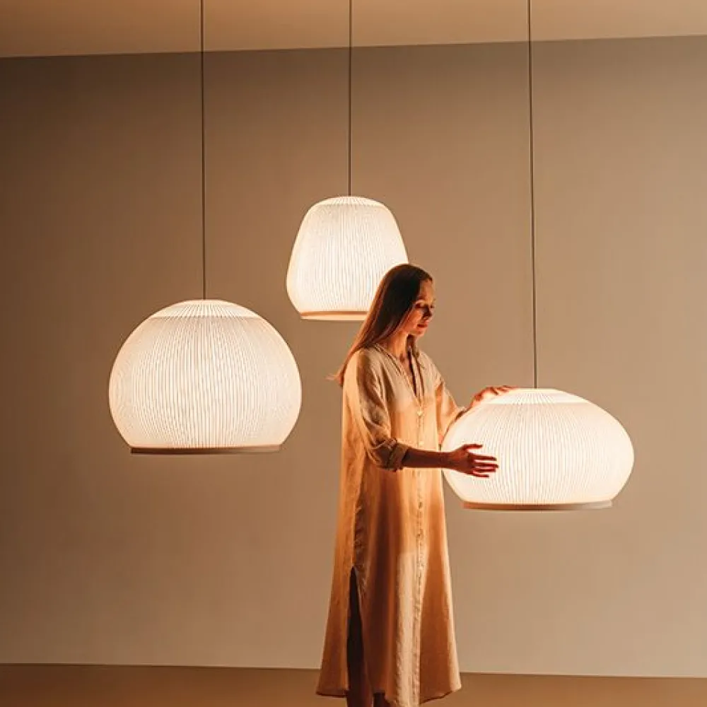 Vibia Suspensions>Knit 7455 Suspensions LED Beige