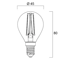 Sylvania Non Dimmables>LED 4.5W E14 sphérique 470 lumen 2700K satinée