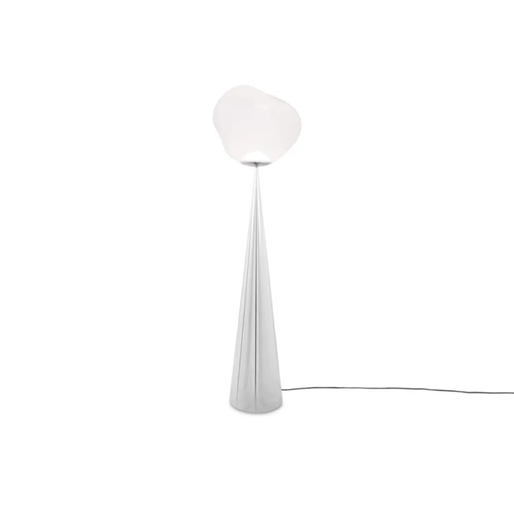 Tom Dixon Lampadaires|Lampadaires>Melt Cone Floor Fat Lampadaires LED Opal et argent
