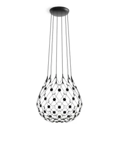 Luceplan Suspensions>Mesh Wireless Ø 80cm Suspensions LED Noir