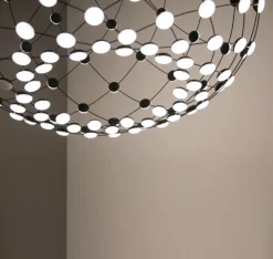 Luceplan Suspensions>Mesh Wireless Ø 80cm Suspensions LED Noir