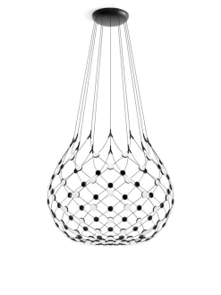 Luceplan Suspensions>Mesh Wireless Ø 100cm Suspensions LED Noir
