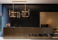 Contardi Suspensions>Mikado Double H. 145cm Suspensions Laiton satiné