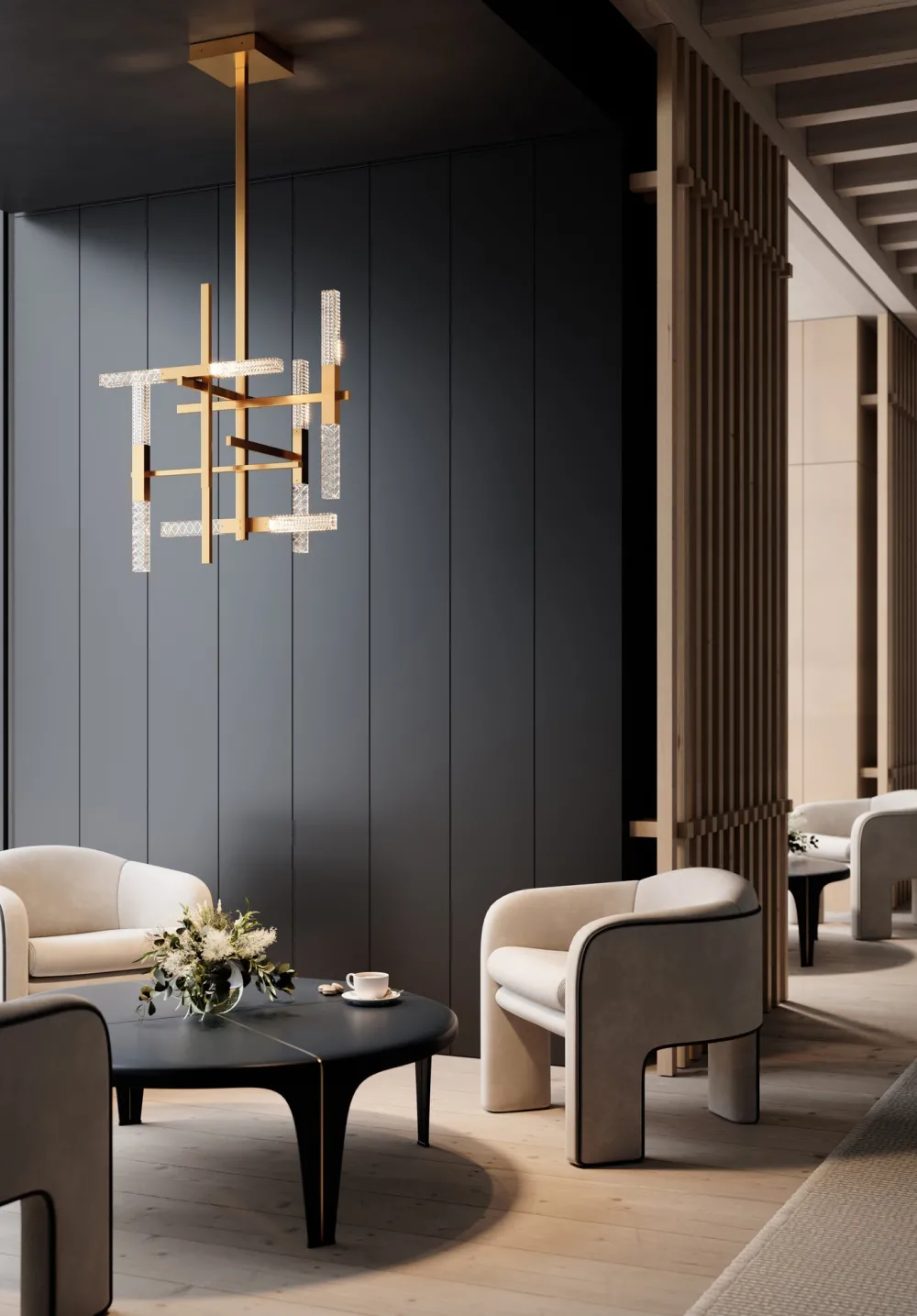 Contardi Suspensions>Mikado H. 120cm Suspensions Laiton satiné