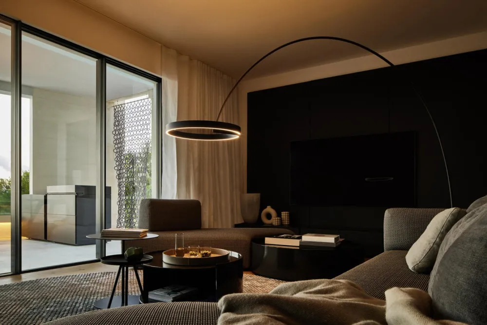 Occhio Lampadaires|Lampadaires>Mito largo lusso caldo Lampadaires LED Emperador Brun