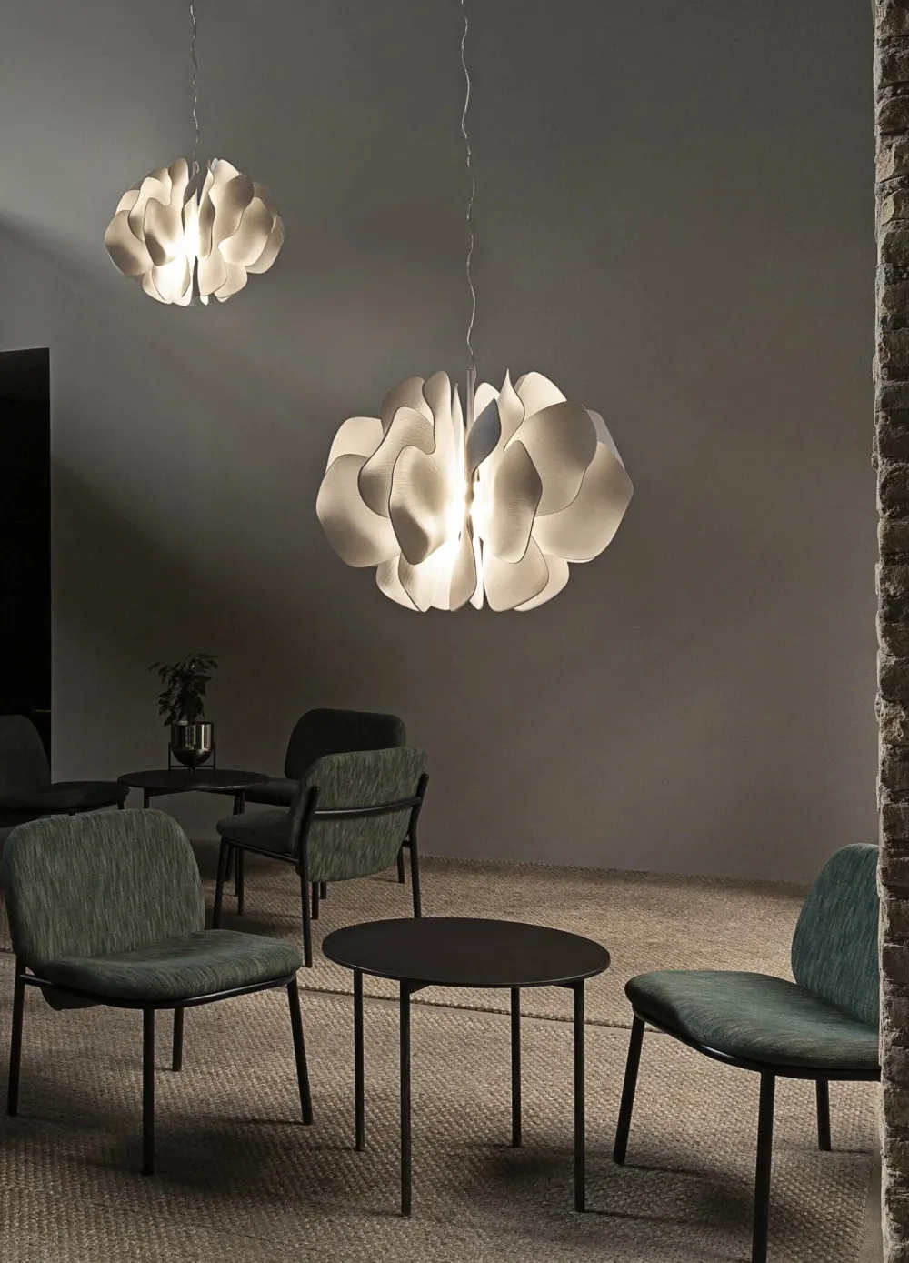 Lladro Suspensions>Nightbloom ø47cm Suspensions Blanc