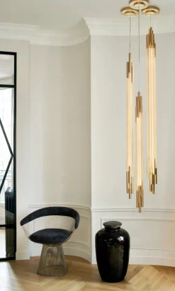 DCW Editions Suspensions>Org Verticale 130cm Suspensions LED Laiton