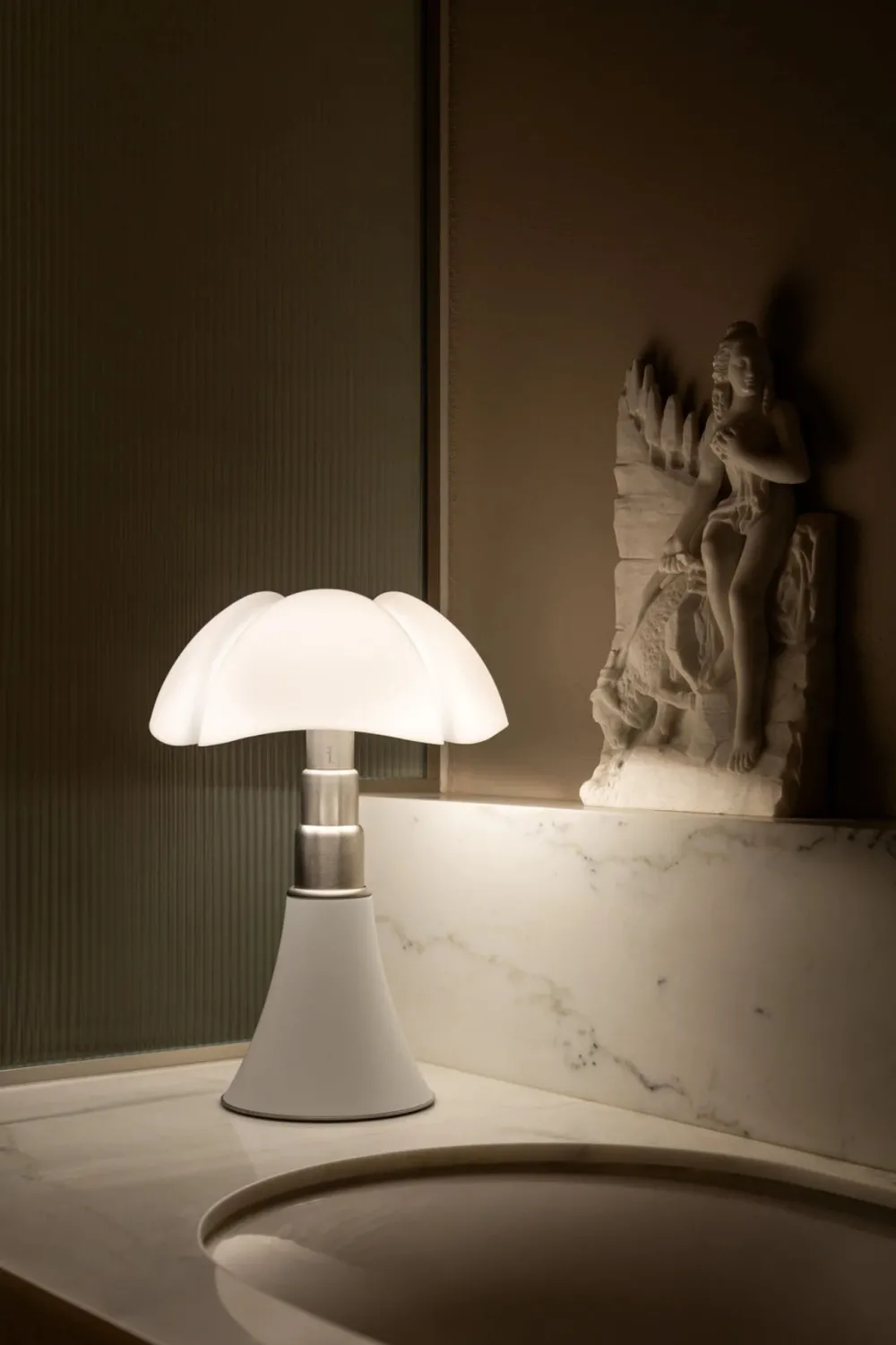 Martinelli Luce Lampes À Poser|Lampes À Poser>Pipistrello Medium LED Lampes de table Blanc mat