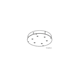 Karman Platines|Accessoires>Platine 6 luminaires Léda Accessoires Noir mat