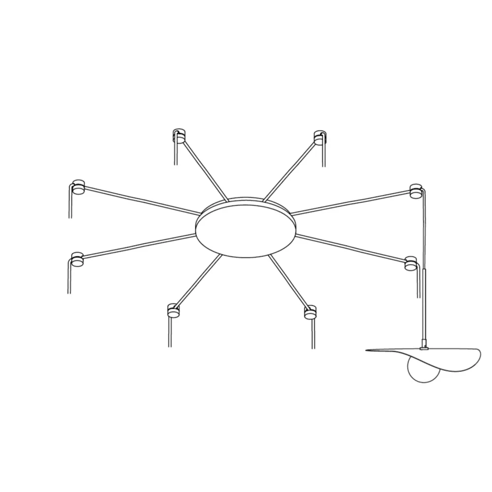 KDLN Platines|Accessoires>Platine multiple pour Suspension Flow Noir
