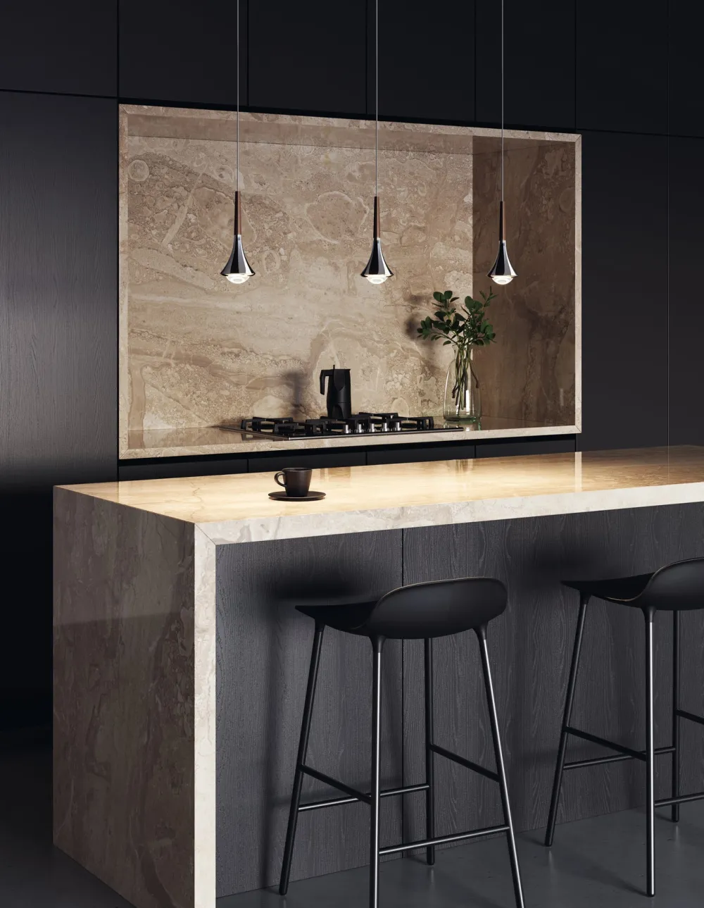 Lodes Suspensions>Rain Suspensions LED Chrome