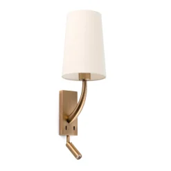 Faro Appliques>REM LED avec lecteur Appliques Or Vieilli, Beige