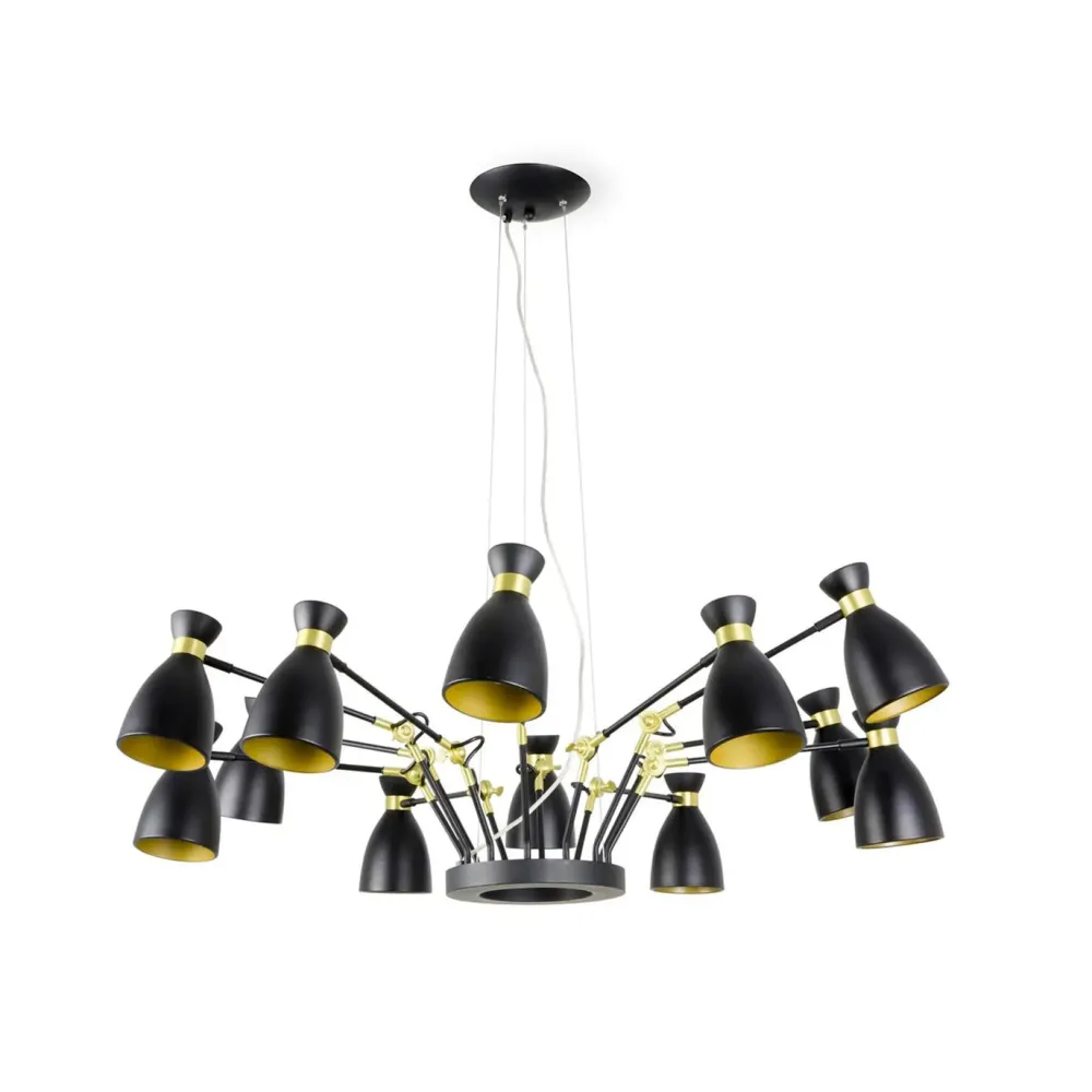 Faro Suspensions>Retro 12L Suspensions Noir, Or Satiné