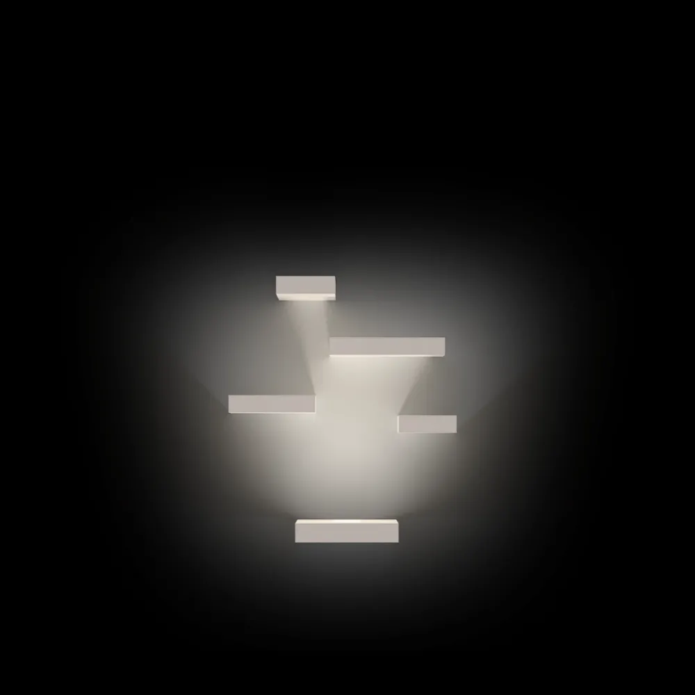 Vibia Appliques>Set Composition 5 Appliques LED Gris clair