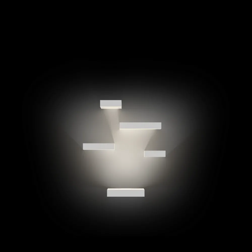 Vibia Appliques>Set Composition 5 Appliques LED Gris clair