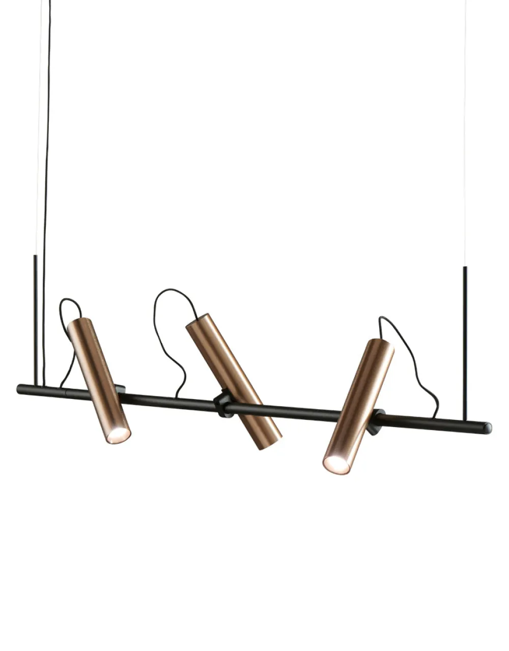 Light-Point Suspensions>Spirit 100cm Suspensions LED Noir/Rose gold