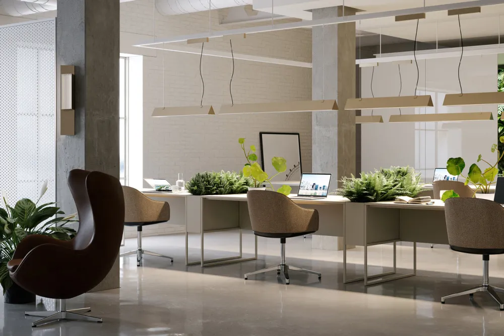 Contardi Suspensions>Stick So Large Suspensions LED Nickel doré satiné