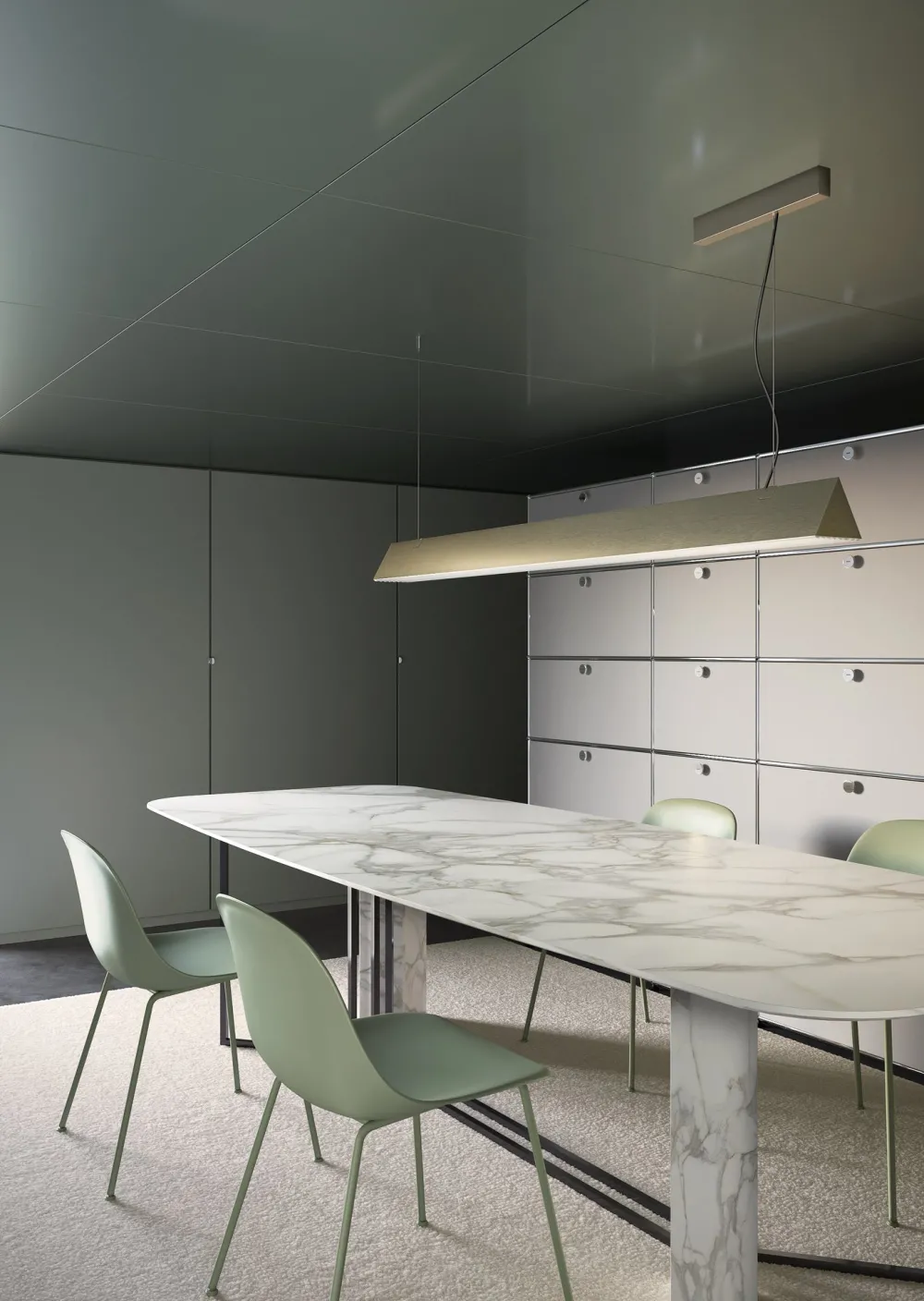 Contardi Suspensions>Stick So Large Suspensions LED Nickel doré satiné