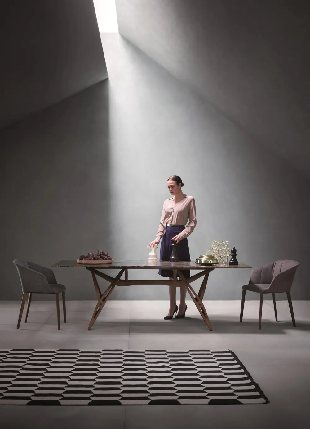 Zanotta Tables À Manger|Bureau>Table Reale Emperador Brun