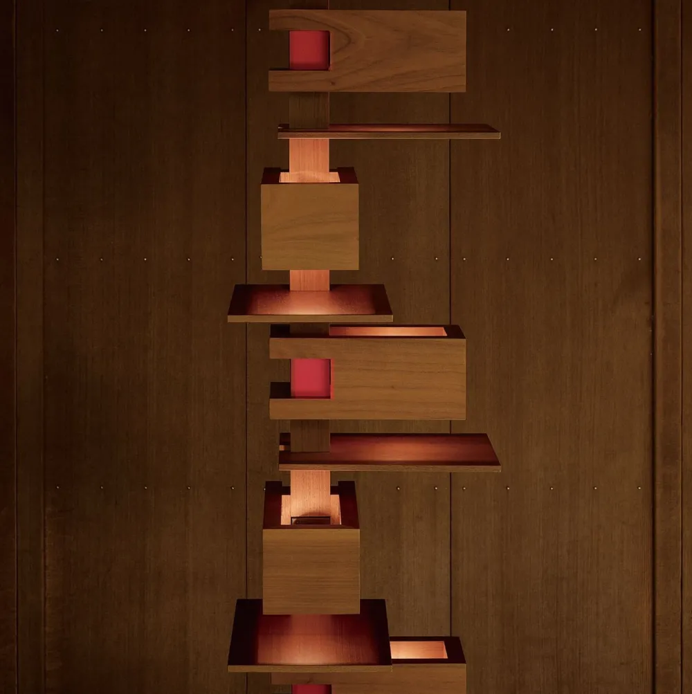 Yamagiwa Lampadaires|Lampadaires>Taliesin 2 Cherry Lampadaires Bois clair