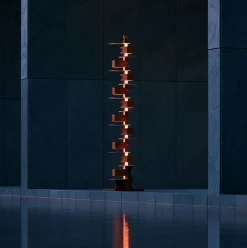 Yamagiwa Lampadaires>Taliesin 2 Walnut Lampadaires Bois foncé