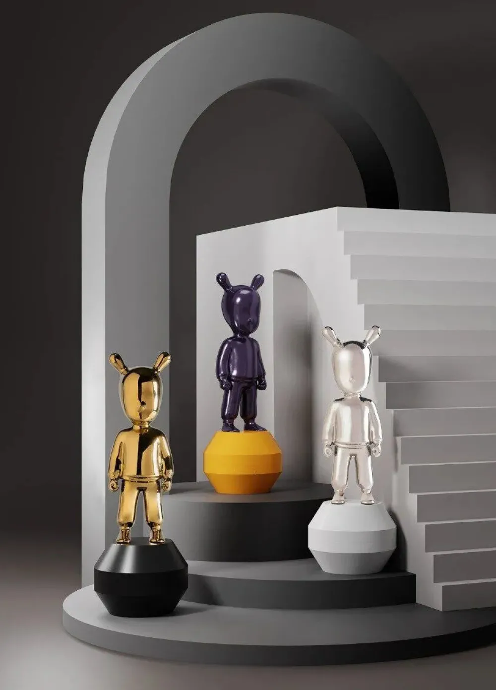 Lladro Figurines>The Guest Little Figurines Violet et Jaune
