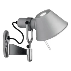 Artemide Liseuses|Appliques>Tolomeo Faretto Appliques Liseuses Argent avec interrupteur