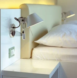 Artemide Liseuses|Appliques>Tolomeo Faretto Appliques Liseuses Argent avec interrupteur