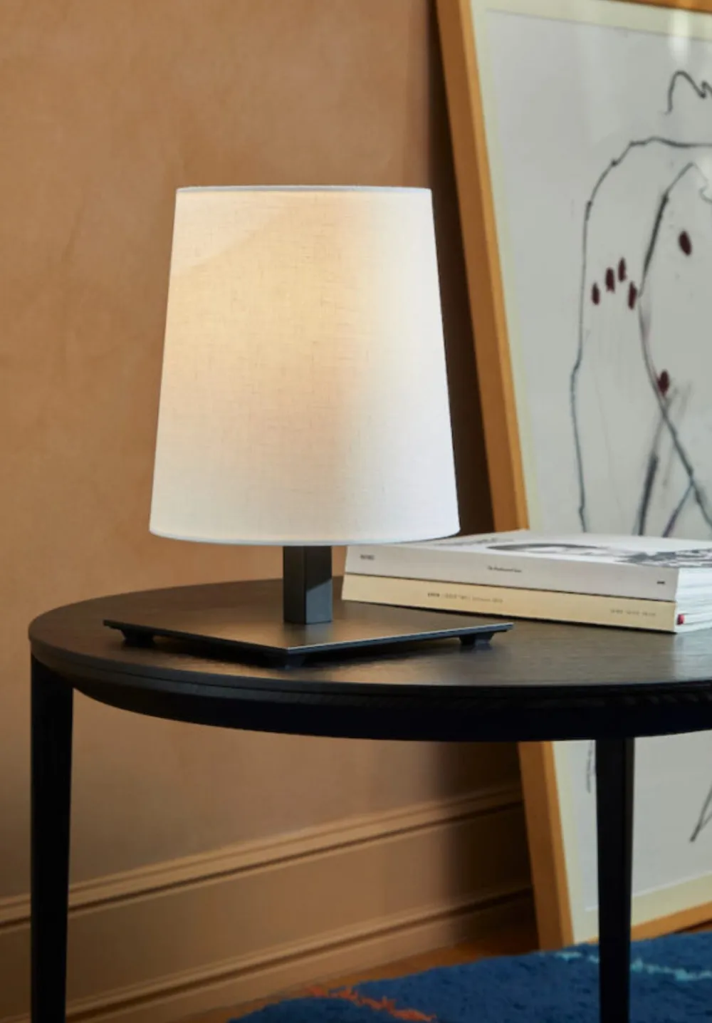 Contardi Lampes À Poser|Lampes À Poser>Tonda Lampes à poser Noir Coton Blanc