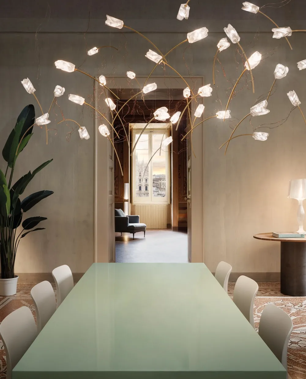 Slamp Suspensions>Tulip 14 Free Standing Suspensions Laiton