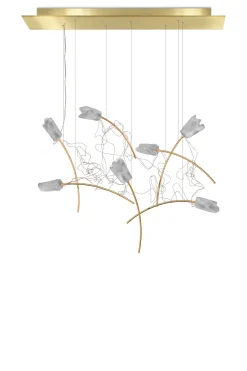 Slamp Suspensions>Tulip 7 Linear Suspensions Laiton