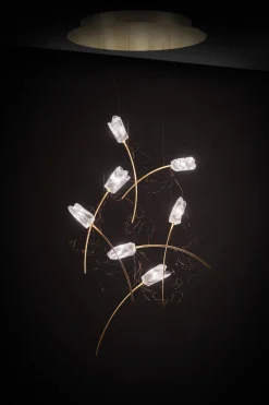 Slamp Suspensions>Tulip 7 Round Suspensions Laiton