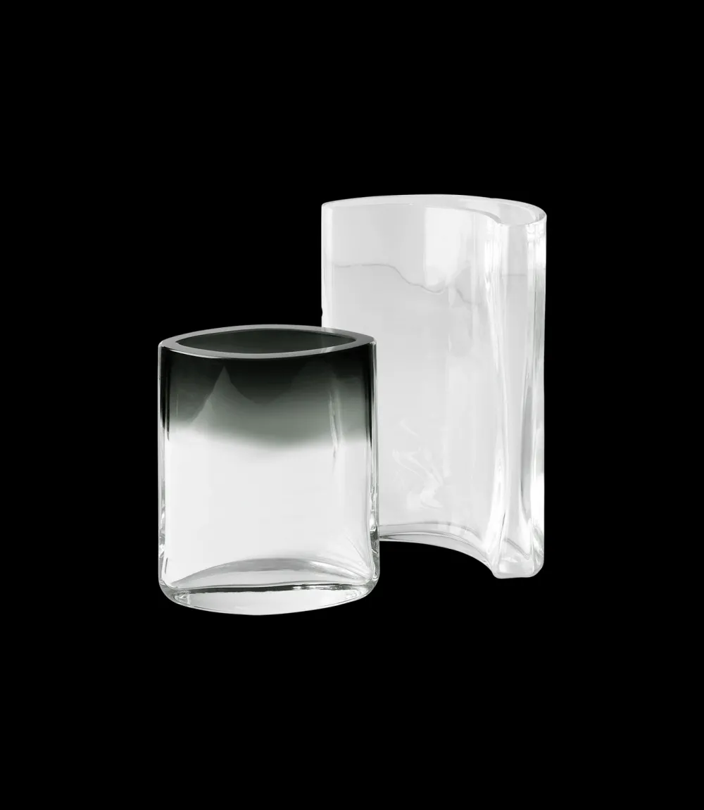 Fritz Hansen Vases Et Boîtes>Vase Moon Eye Verre transparent et fumé