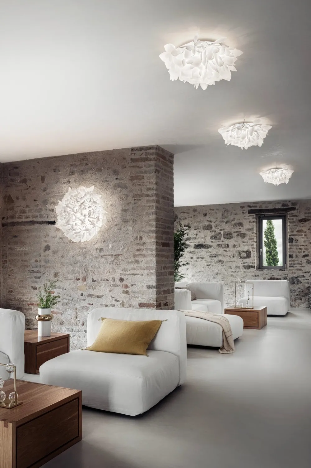 Slamp Appliques>Veli W Medium Foliage Appliques Blanc