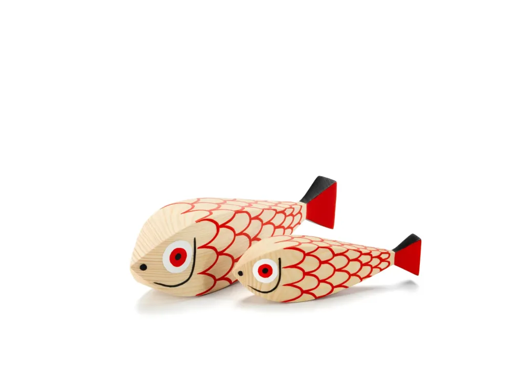Vitra Enfant|Figurines>Wooden Doll Mother Fish et Child Figurines Multicolore